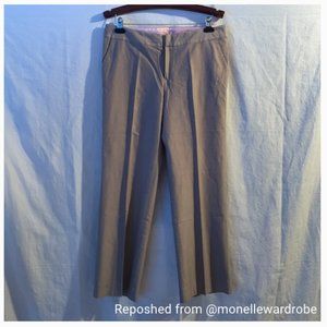 Mexx Two fine herringbone pants. Grey with pink lining. Size 10